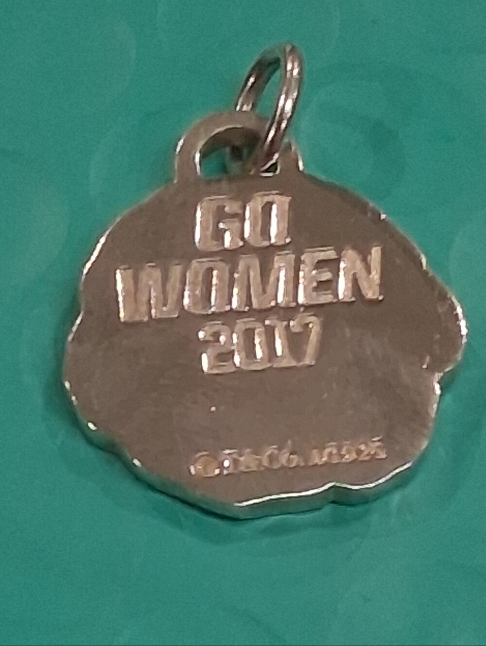 Tiffany Silver Rose Pendant Charm - Picture 2 of 3